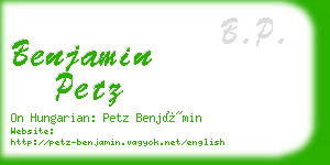 benjamin petz business card